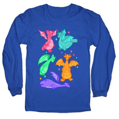 Colorful Dragons Longsleeve Tee