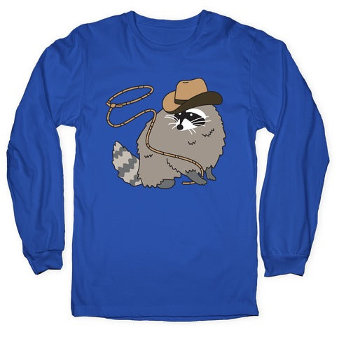 Cowboy Raccoon Lasso Longsleeve Tee