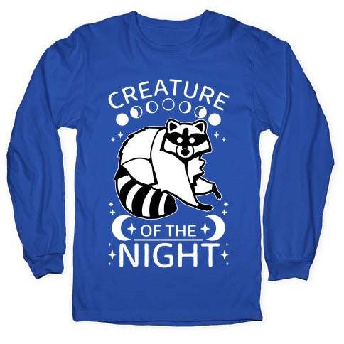 Creature Of The Night Raccoon Longsleeve Tee