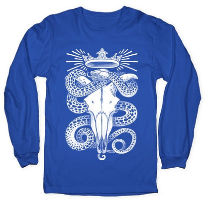 Crowned Serpent Goat Skull Longsleeve Tee