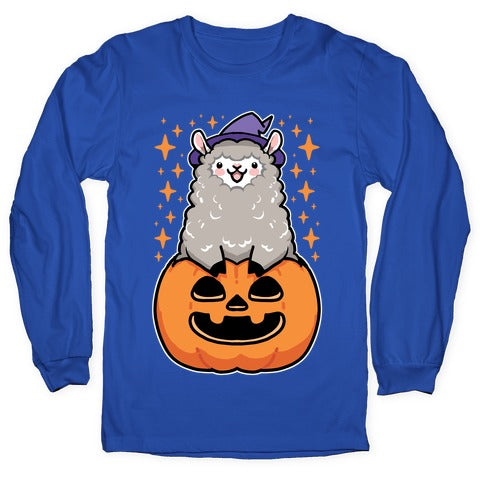 Cute Halloween Alpaca Longsleeve Tee