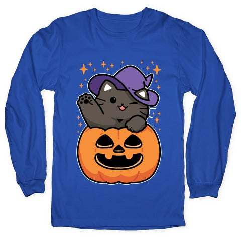 Cute Halloween Cat Longsleeve Tee