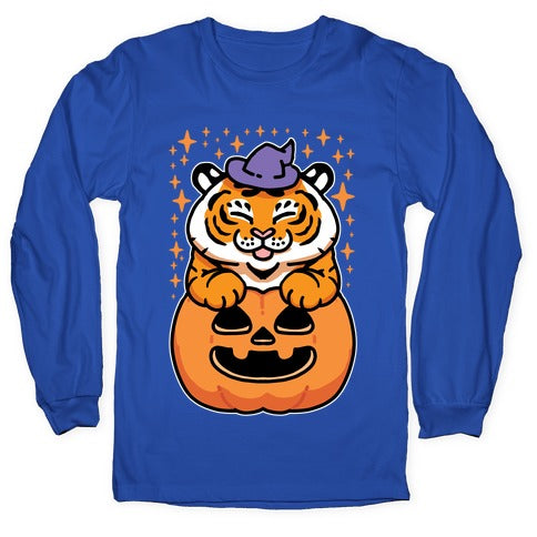 Cute Halloween Tiger Longsleeve Tee