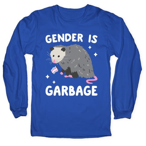 Gender Is Garbage Trans Opossum Longsleeve Tee