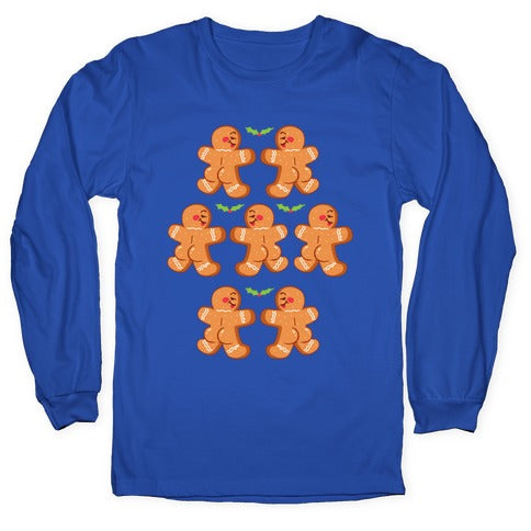 Gingerbread Butts Pattern Longsleeve Tee