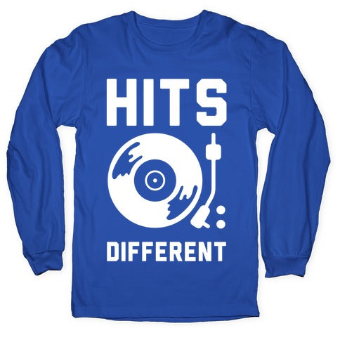 Hits Different Vinyl Record Longsleeve Tee