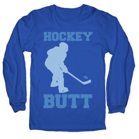 Hockey Butt White Print Longsleeve Tee