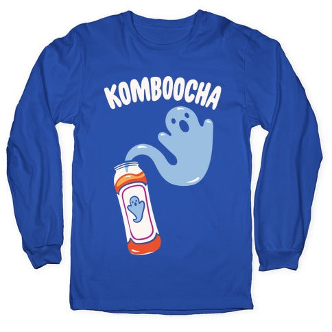Komboocha Parody White Print Longsleeve Tee