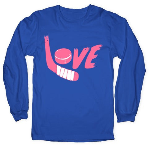 Love Hockey (Pink Letters)  Longsleeve Tee