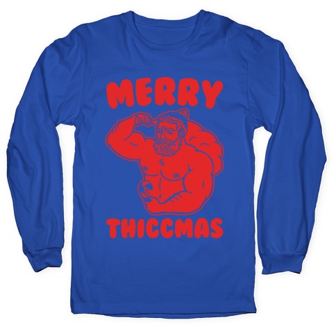 Merry Thiccmas Parody White PRint Longsleeve Tee