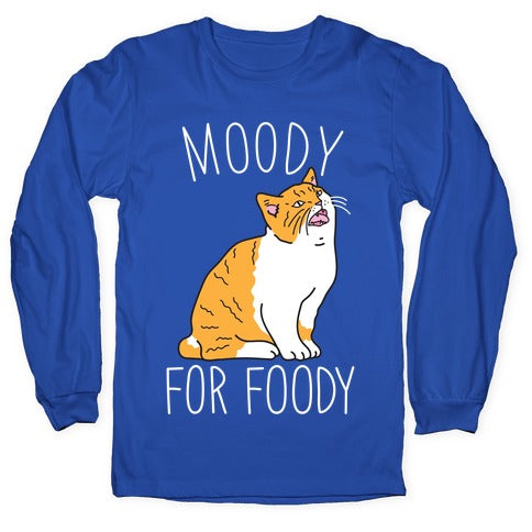 Moody For Foody Cat Longsleeve Tee