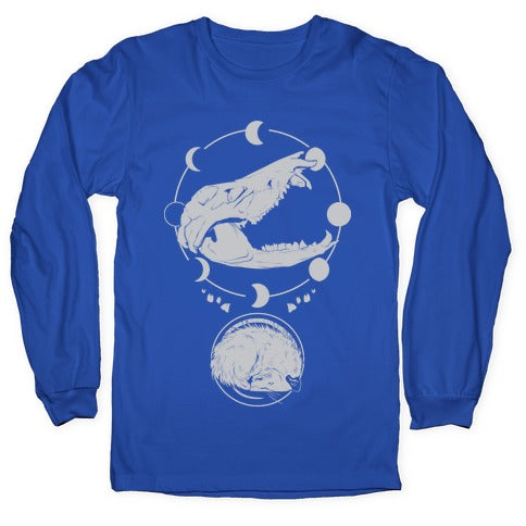 Occult Trash Possum White Print Longsleeve Tee