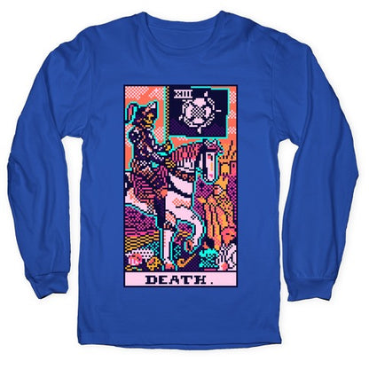 Pixelated Death Tarot Card Longsleeve Tee
