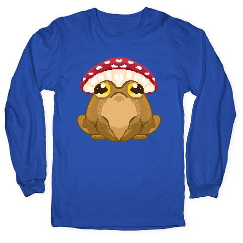 Pixelated Toad in Mushroom Hat Longsleeve Tee