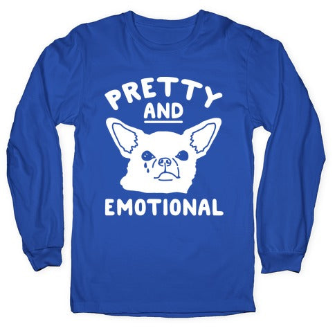 Pretty and Emotional White Print Longsleeve Tee