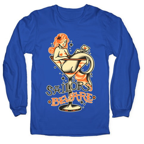 Sailors Beware Classic Tattoo Longsleeve Tee