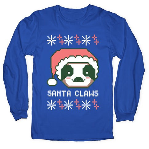Santa Claws - Sloth Longsleeve Tee