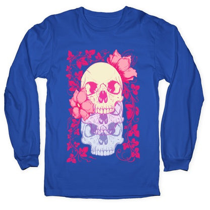 Skull of Vines and Flowers Longsleeve Tee