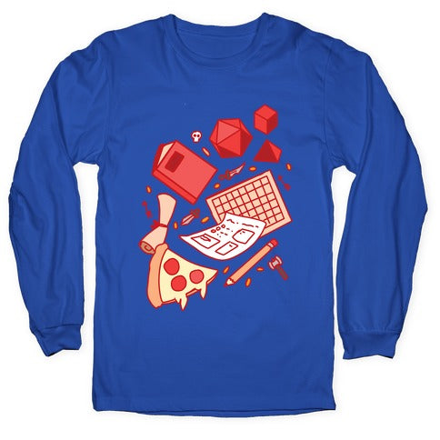 Tabletop RPG pattern Longsleeve Tee