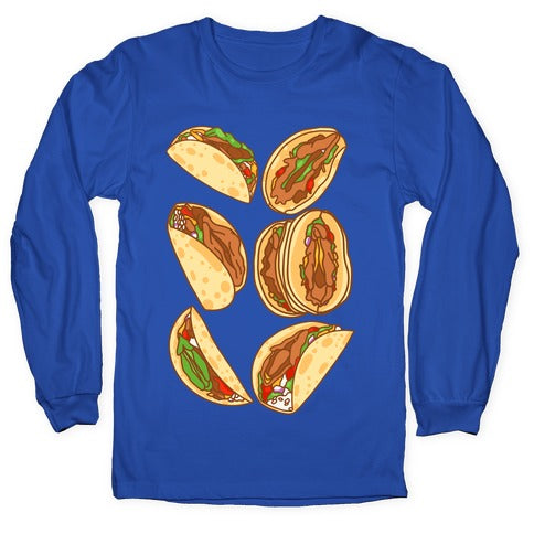 Taco Vulvas Pattern  Longsleeve Tee