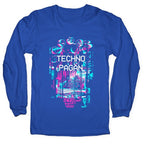 Techno Pagan Glitch Art Longsleeve Tee