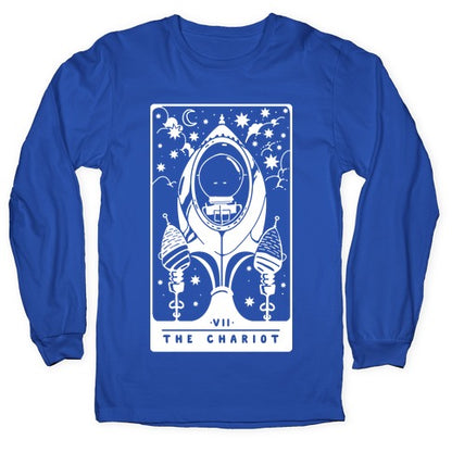 The Chariot Space Rocket Tarot Card Longsleeve Tee