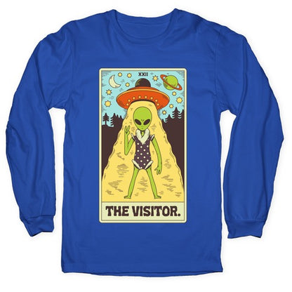 The Visitor Alien Tarot Card Longsleeve Tee