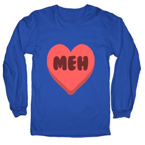Valentine's Day Heart Meh Longsleeve Tee