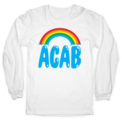 ACAB White Print Longsleeve Tee