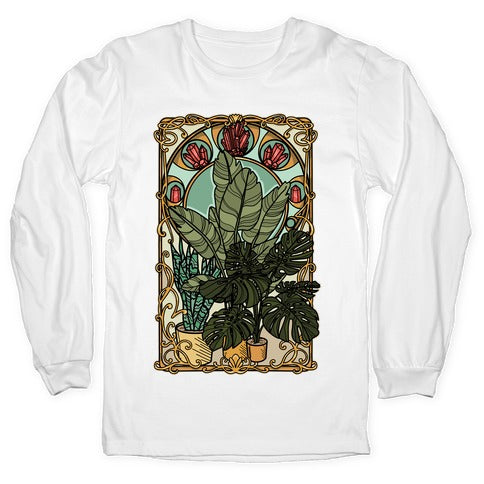 Art Nouveau House Plants Longsleeve Tee