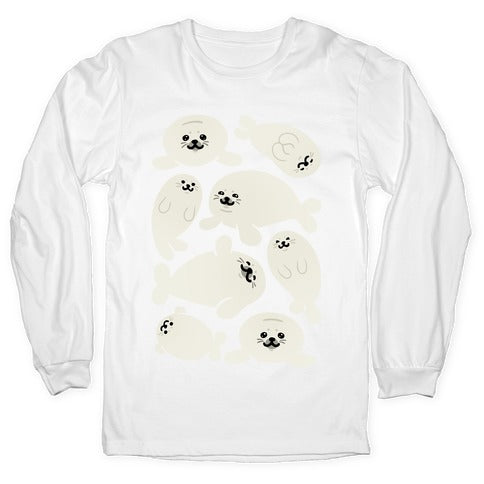 Baby Seals Pattern Study Longsleeve Tee