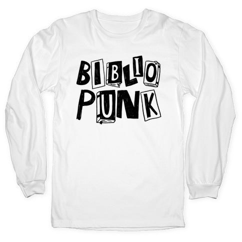 Bibliopunk Text Longsleeve Tee