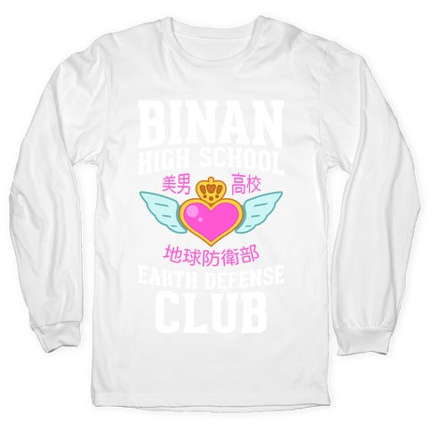 Binan High School Earth Defense Club (Pink) Longsleeve Tee