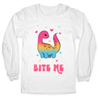 Bite Me Dinosaur Longsleeve Tee