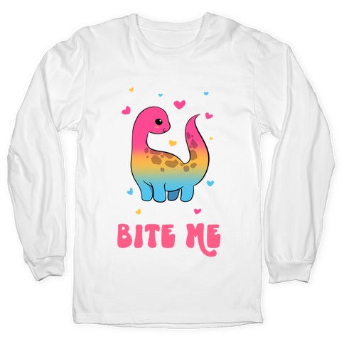 Bite Me Dinosaur Longsleeve Tee