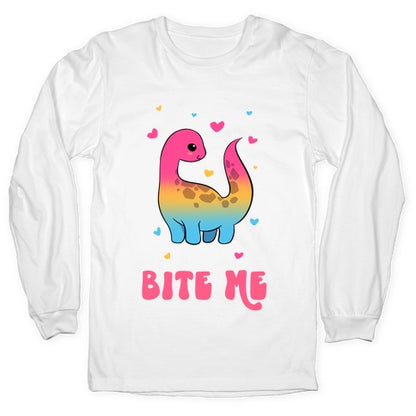 Bite Me Dinosaur Longsleeve Tee