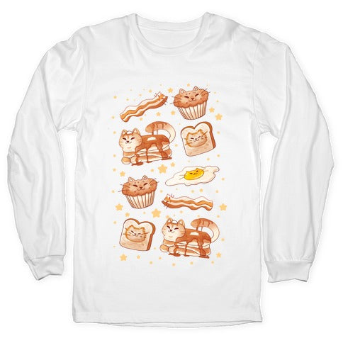 Breakfast Cats Longsleeve Tee