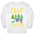 Camp Cryptid White Print Longsleeve Tee