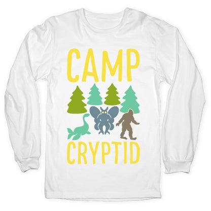 Camp Cryptid White Print Longsleeve Tee