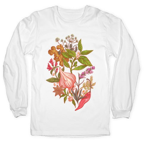 Chef's Botanical Herbs and Spices Longsleeve Tee