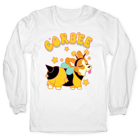 Corbee Corgi in a Bee Costume Longsleeve Tee