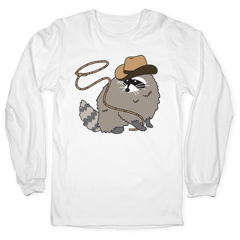 Cowboy Raccoon Lasso Longsleeve Tee