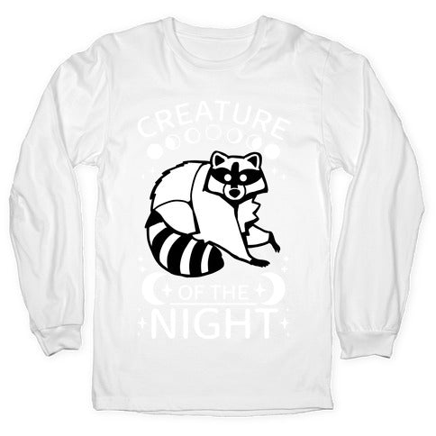 Creature Of The Night Raccoon Longsleeve Tee