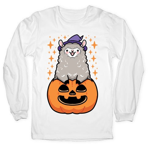 Cute Halloween Alpaca Longsleeve Tee