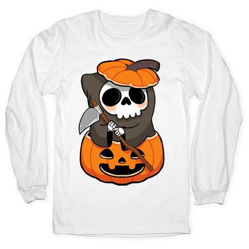 Cute Halloween Grim Reaper Longsleeve Tee