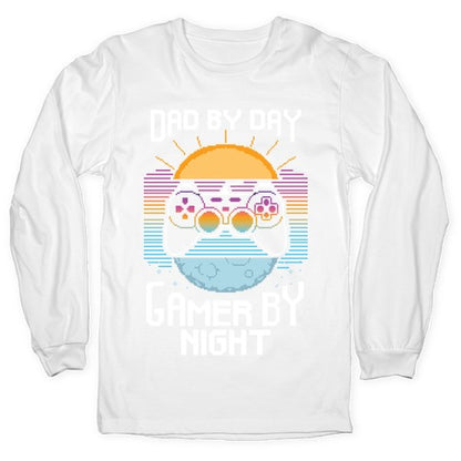 Dad By Day, Gamer By Night Longsleeve Tee