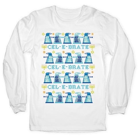 Dalek Hanukkah Sweater Longsleeve Tee