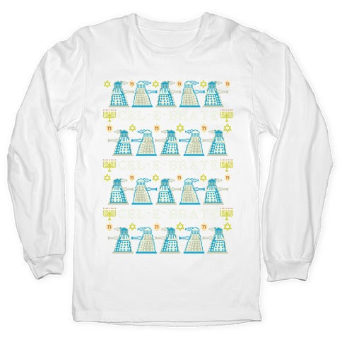 Dalek Hanukkah Sweater Longsleeve Tee