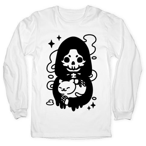 Death and Kitty Longsleeve Tee