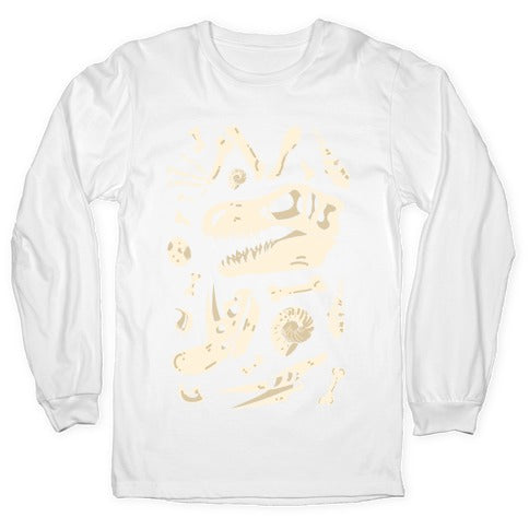 Dino Fossils Pattern Longsleeve Tee